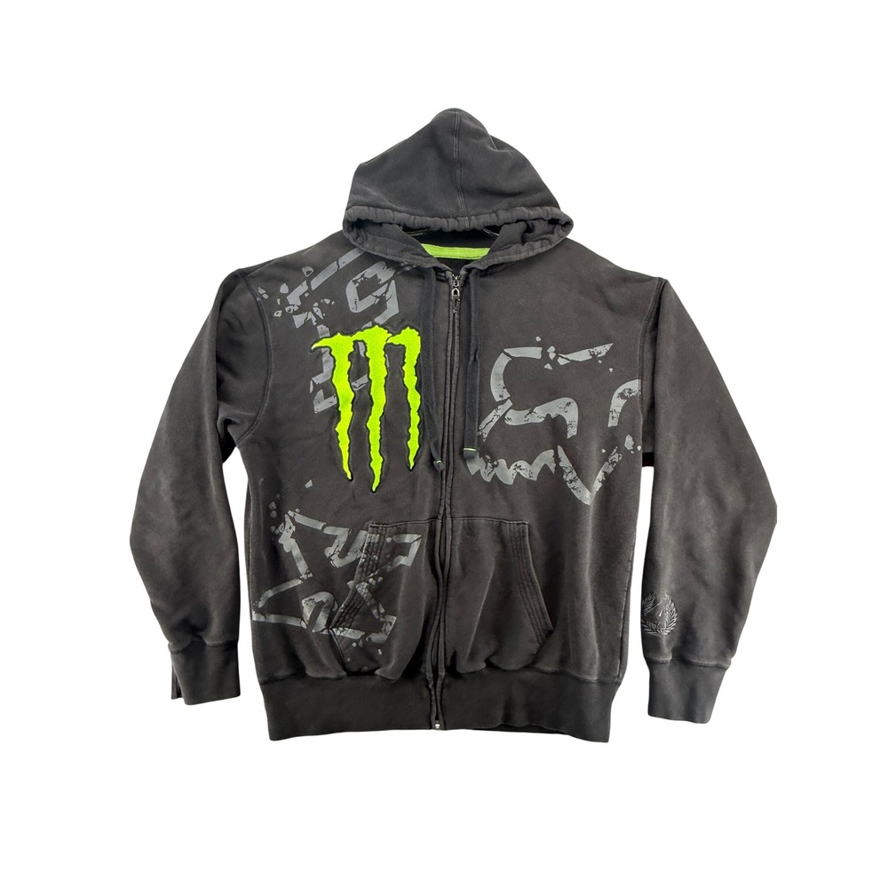 Fox Racing Monster Energy Ricky Carmichael #4 Full Zip Hoodie Black XL 45230